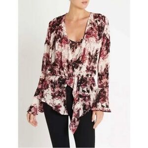 IRO Paradon Floral Bell Sleeve Layered Top 40 EU/8 US Large